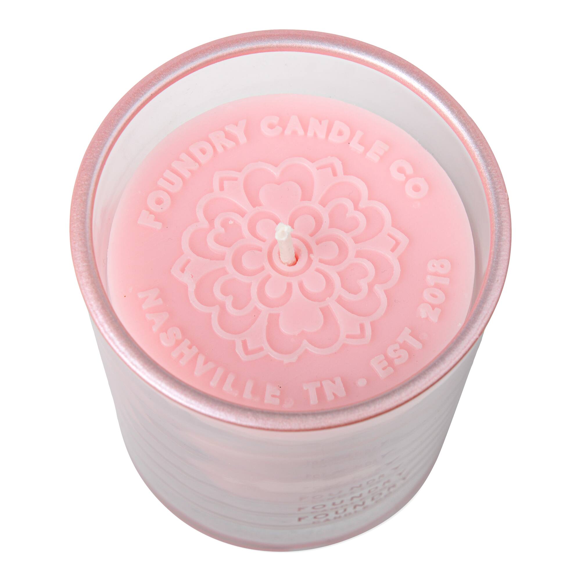 Foundry Candle Co. 7oz. Rosebud & Cedar Stamped Scented Candle